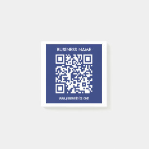 Post-it® Code QR (généré instantanément) modifiable Bleu