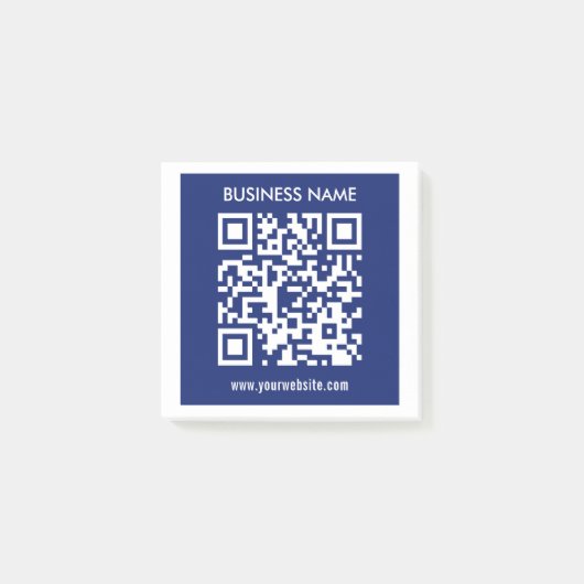 Post-it® Code QR (généré instantanément) modifiable | Bleu (Devant)