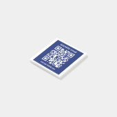 Post-it® Code QR (généré instantanément) modifiable | Bleu (Incliné)