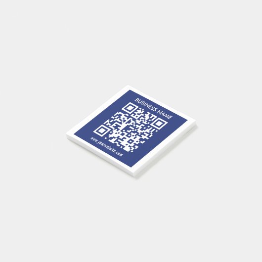 Post-it® Code QR modifiable (généré instantanément) | bleu  (Incliné)