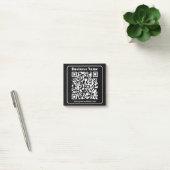 Post-it® Code QR modifiable noir et blanc style moderne rét (Bureau)