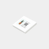 Post-it® Code QR simple pour entreprise de fruits d'ananas (Incliné)