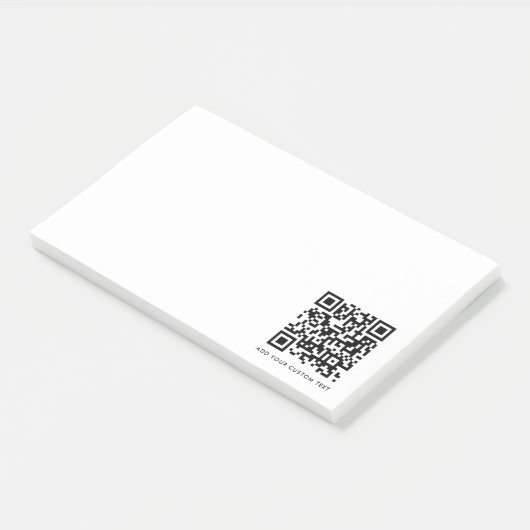 Post-it® Code QR | Votre Texte Moderne Minimaliste Simple B (Incliné)