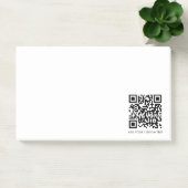 Post-it® Code QR | Votre Texte Moderne Minimaliste Simple B (Bureau)