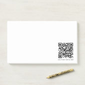 Post-it® Code QR | Votre Texte Moderne Minimaliste Simple B (Sur un bureau)