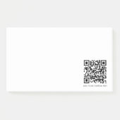 Post-it® Code QR | Votre Texte Moderne Minimaliste Simple B (Devant)