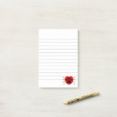 Post-it® Coeur Amoureux des chiens Et Empreinte de patte (Sur un bureau)