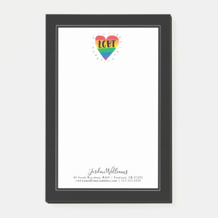 Post-it® Coeur arc-en-ciel LGBT