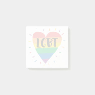 Post-it® Coeur arc-en-ciel LGBT