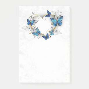 Post-it® Coeur bijoux avec papillons Morpho