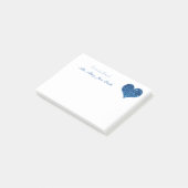 Post-it® Coeur bleu (Incliné)