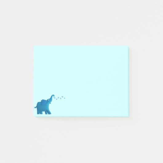 Post-it® coeur bleu d'éléphant (Devant)