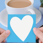 Post-it® Coeur bleu et blanc mignon