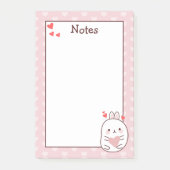 Post-it® Coeur Bunny mignon (Devant)