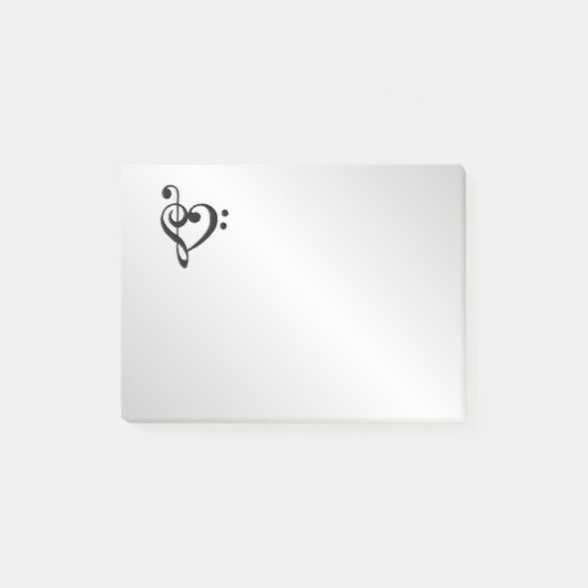 Post-it® Coeur Clé de musique (Devant)