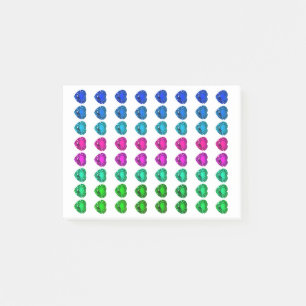 Post-it® Coeur coloré Motif Pierres cardiaques