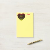 Post-it® Coeur d'amour papillon (Sur un bureau)
