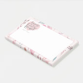 Post-it® Coeur d'aquarelle de cadeau de professeur (Incliné)