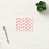 Post-it® Coeur d'aquarelle rose motif (Bureau)
