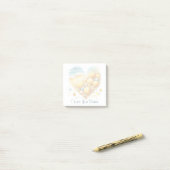 Post-it® Cœur de coquillage mignon plage amour Saint-Valent (Sur un bureau)