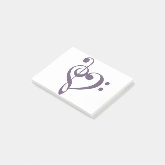 Post-it® Coeur de musique Coeur de basse basse aigu - Compo (Incliné)