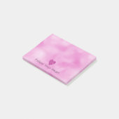 Post-it® Coeur de Parties scintillant rose (Incliné)