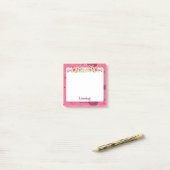 Post-it® Coeur de passion rose (Sur un bureau)