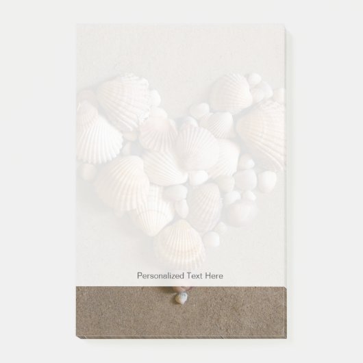 Post-it® Coeur de Saint Valentin fait de coquilles (Devant)