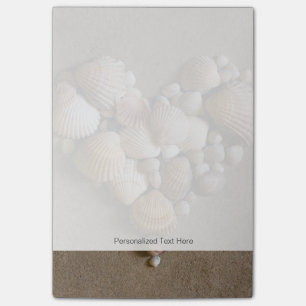 Post-it® Coeur de Saint Valentin fait de coquilles