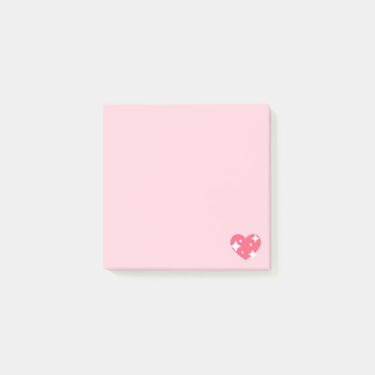 Post-it® Coeur de scintillement d'Emoji (Devant)