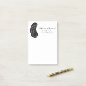 Post-it® Coeur de ventre de femme enceinte de silhouette (Sur un bureau)