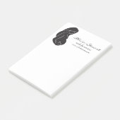 Post-it® Coeur de ventre de femme enceinte de silhouette (Incliné)