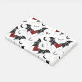 Post-it® Coeur d'Halloween avec ailes de chauve-souris noir (Incliné)