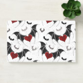 Post-it® Coeur d'Halloween avec ailes de chauve-souris noir (Bureau)