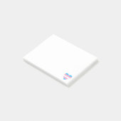 Post-it® Coeur du drapeau transgenre (Incliné)