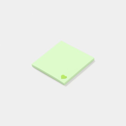 Post-it® Coeur Emoji Vert (Incliné)