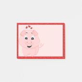 Post-it® Coeur et cochon rose mignon (Devant)