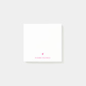 Post-it® Coeur et nom rose vif (Devant)