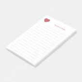 Post-it® Coeur et rouge (Incliné)