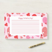 Post-it® Coeur Heureuse Sainte-Valentin (Sur un bureau)
