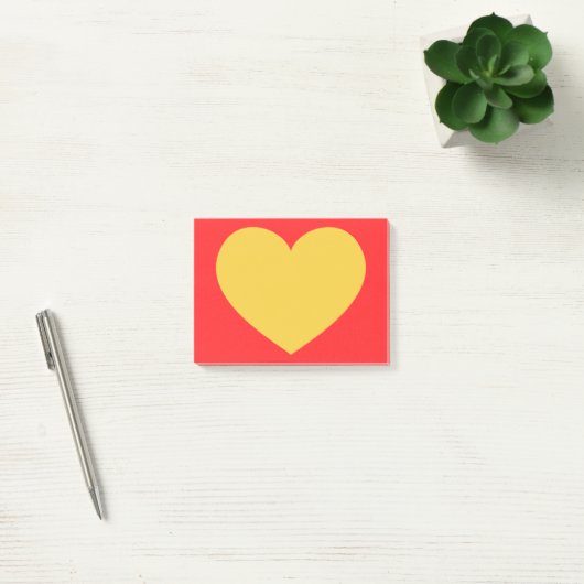 Post-it® Coeur jaune (Bureau)