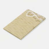 Post-it® Coeur "Love you" écrit dans Sable (Incliné)