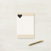 Post-it® Coeur noir élégant 2 (Sur un bureau)