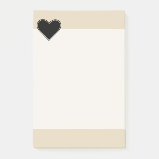 Post-it® Coeur noir élégant 2 (Devant)