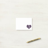 Post-it® Coeur pourpre (Sur un bureau)