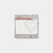 Post-it® Coeur romantique dans le sable avec texte personna (Devant)