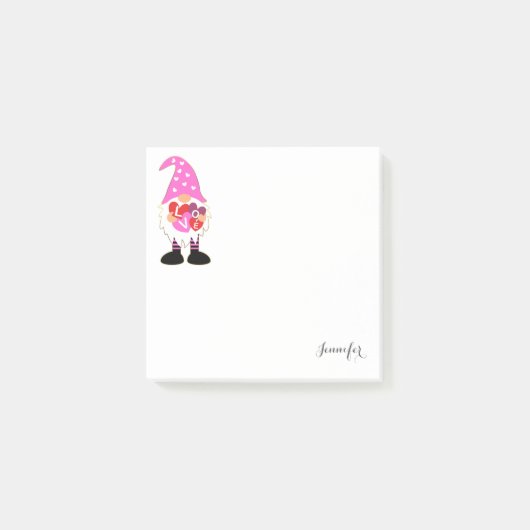 Post-it® Coeur rose AMOUR Valentine Gnome (Devant)