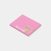 Post-it® Coeur rose chic de l'or (Incliné)