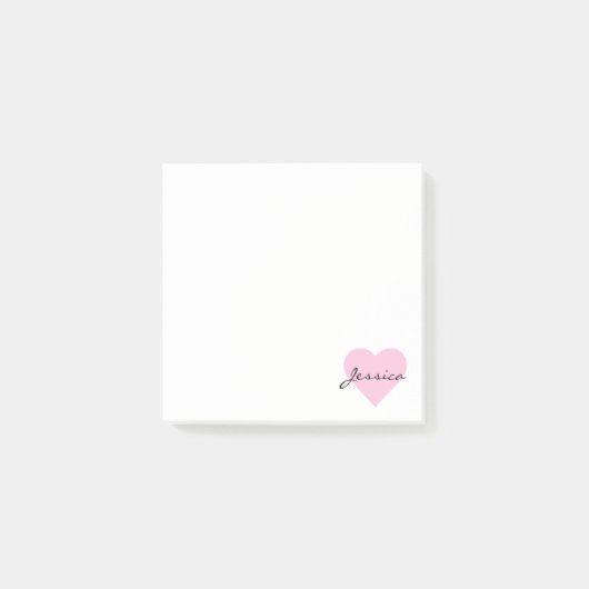 Post-it® Coeur rose mou personnalisé (Devant)