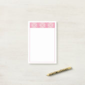 Post-it® COEUR ROSE QUILT 4x6 Post It Notepad (Sur un bureau)